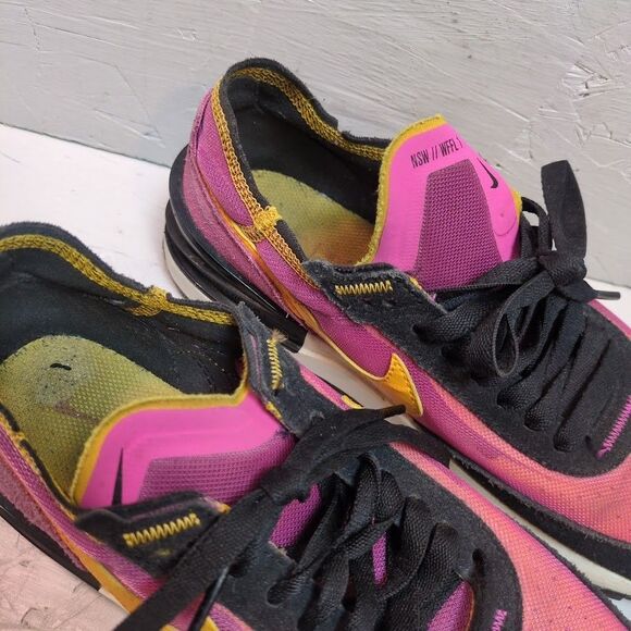 Nike Waffle 1 Active Fuschia Black Sneakers Shoes Women's 7 Run Walk Comfort - Picture 3 of 9